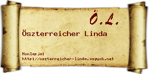 Öszterreicher Linda névjegykártya